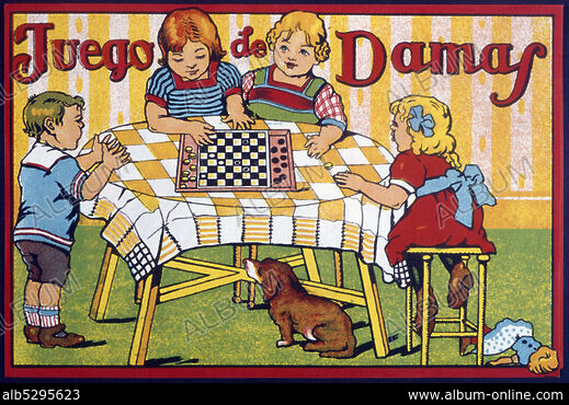 Juguetes de cartón y madera. Caja de los Juegos Reunidos, fabricado por  Juguetes Borrás, de Mataró. Año 1918. - Album alb5295599