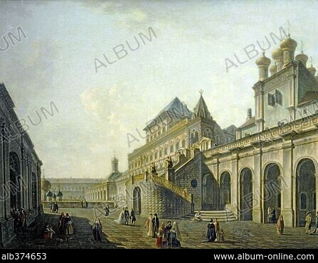 Red Square in Moscow. Date/Period: 1801. Painting. Oil on canvas