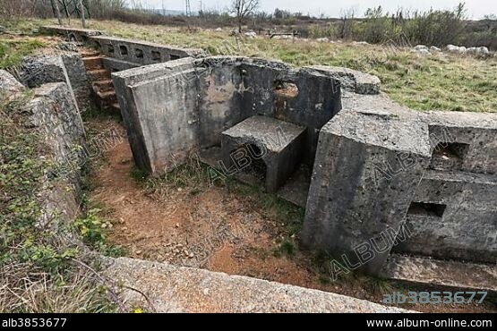 Trenches on Monte San Michele military post from World War I