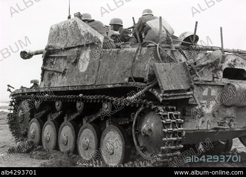 German tank destroyer of World War II with a Soviet 7.62 mm gun firing German ammunition.. USSR, 1943.