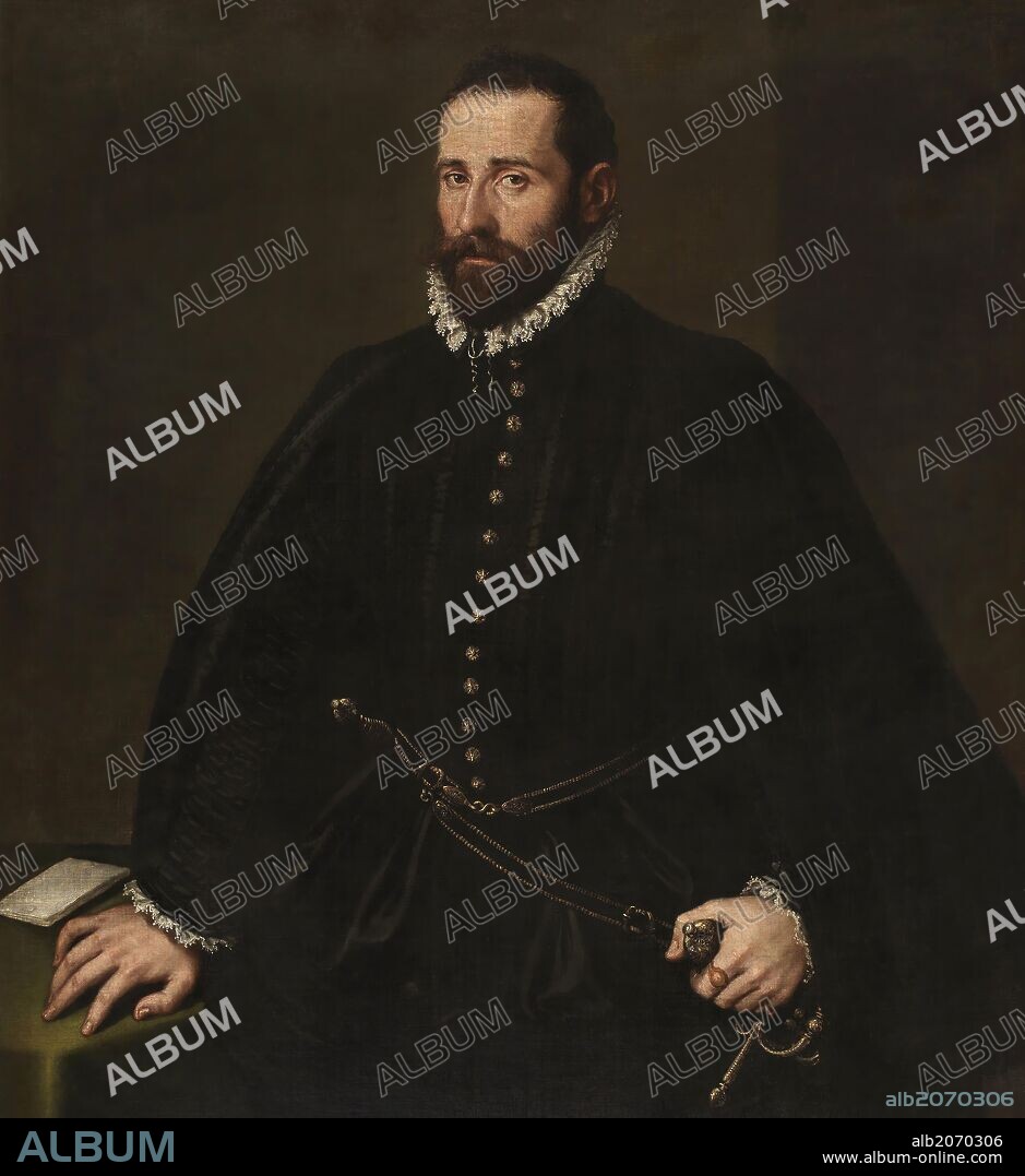 Jacopo Robusti Tintoretto / 'Portrait of a Gentleman', 16th century, Italian School, Canvas, 116 cm x 102 cm, P00405.