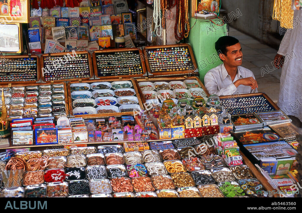 Bangles and beads for sale at the Dargah Sharif of Sufi saint