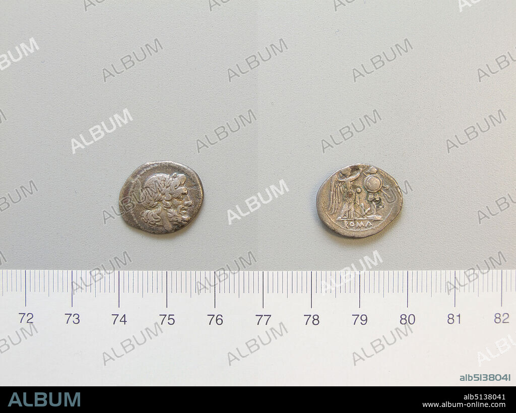 Mint: Luceria, 1 Drachm (victoriatus) from Luceria, 211208 B.C., Silver, 2.36 g, 2:00, 18.0 mm, Made in Luceria, Roman, 3rd century B.C., Numismatics.