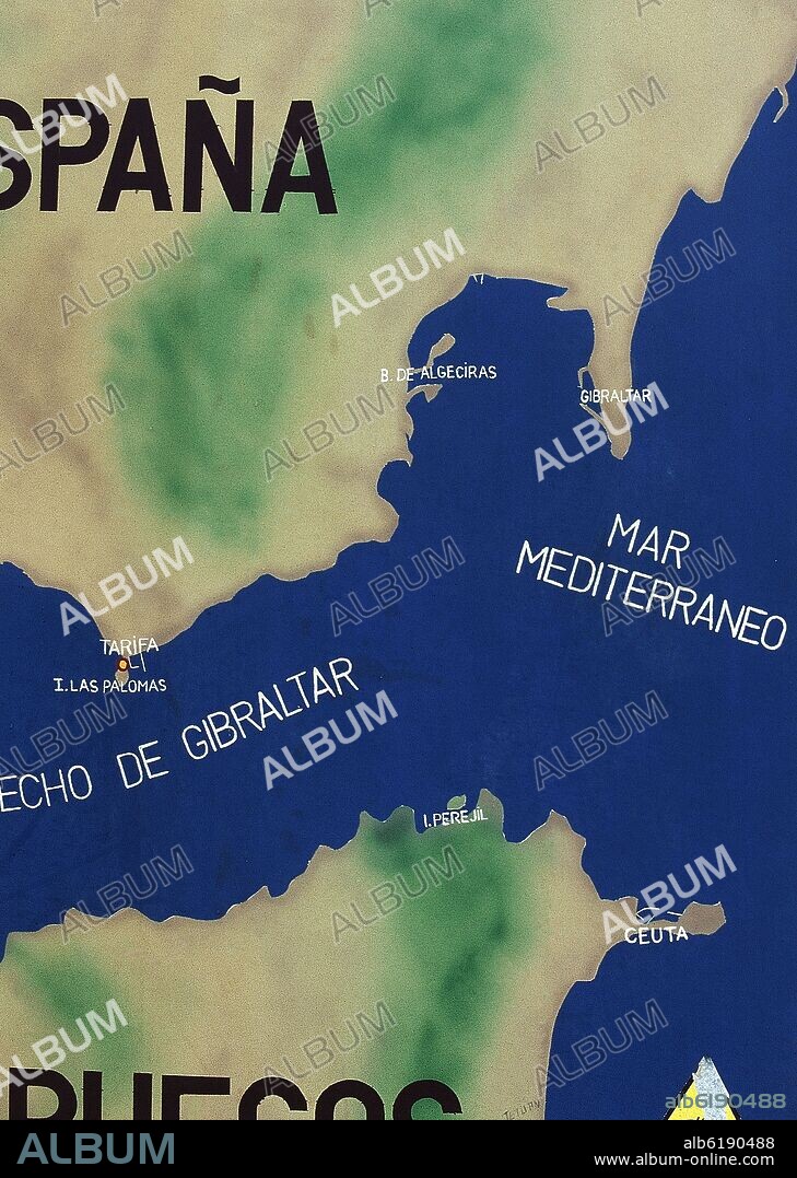 MAPA INDICANDO LA SITUACION DE TARIFA EN EL MAPA DE ESPAÑA - TARIFA LA CIUDAD MAS MERIDIONAL DE EUROPA.