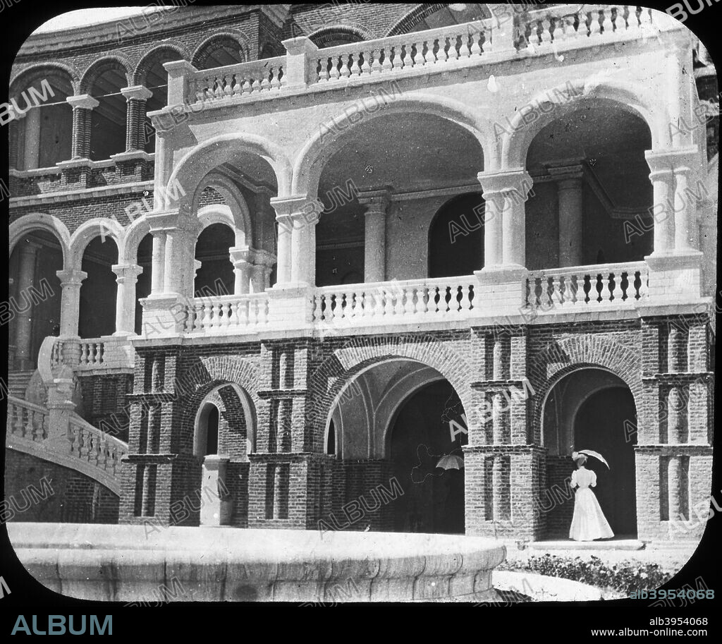 Khartoum Palace, Sudan, c1890. The site of the death of General Charles George Gordon, British Governor-General of Sudan, who was killed by Mahdist warriors as they stormed the city on 26 January 1885. Lantern slide.