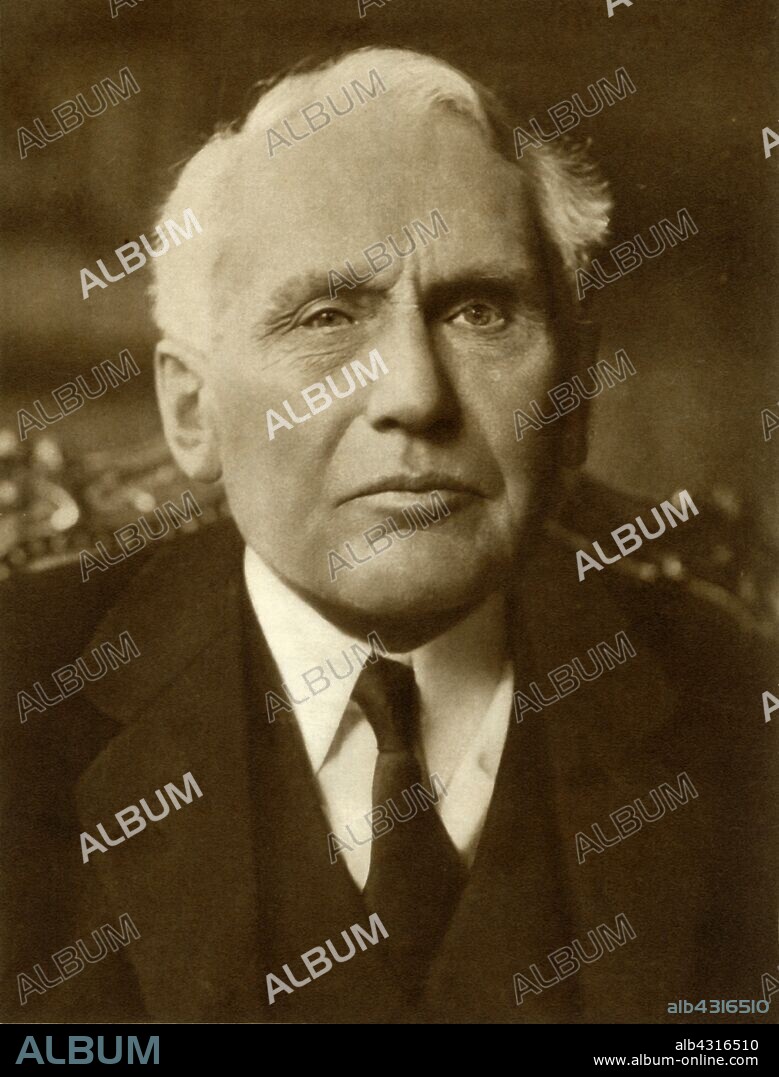 Frank Billings Kellogg, US Secretary of State, 1928, (1935). Frank Billings Kellogg (1856-1937) was US Ambassador to Great Britain from 1923-1925. He returned to the United States to serve as Secretary of State in the administration of President Calvin Coolidge. Kellogg is best known for his involvement, together with French foreign minister Aristide Briand, in drafting the Kellogg-Briand Pact, signed in 1928, for which he won the Nobel Peace Prize in 1929. The pact was a treaty intended to bring about the renunciation of war as an instrument of national policy. From "The Silver Jubilee Book - The Story of 25 Eventful Years in Pictures". [Odhams Press Ltd., London, 1935].