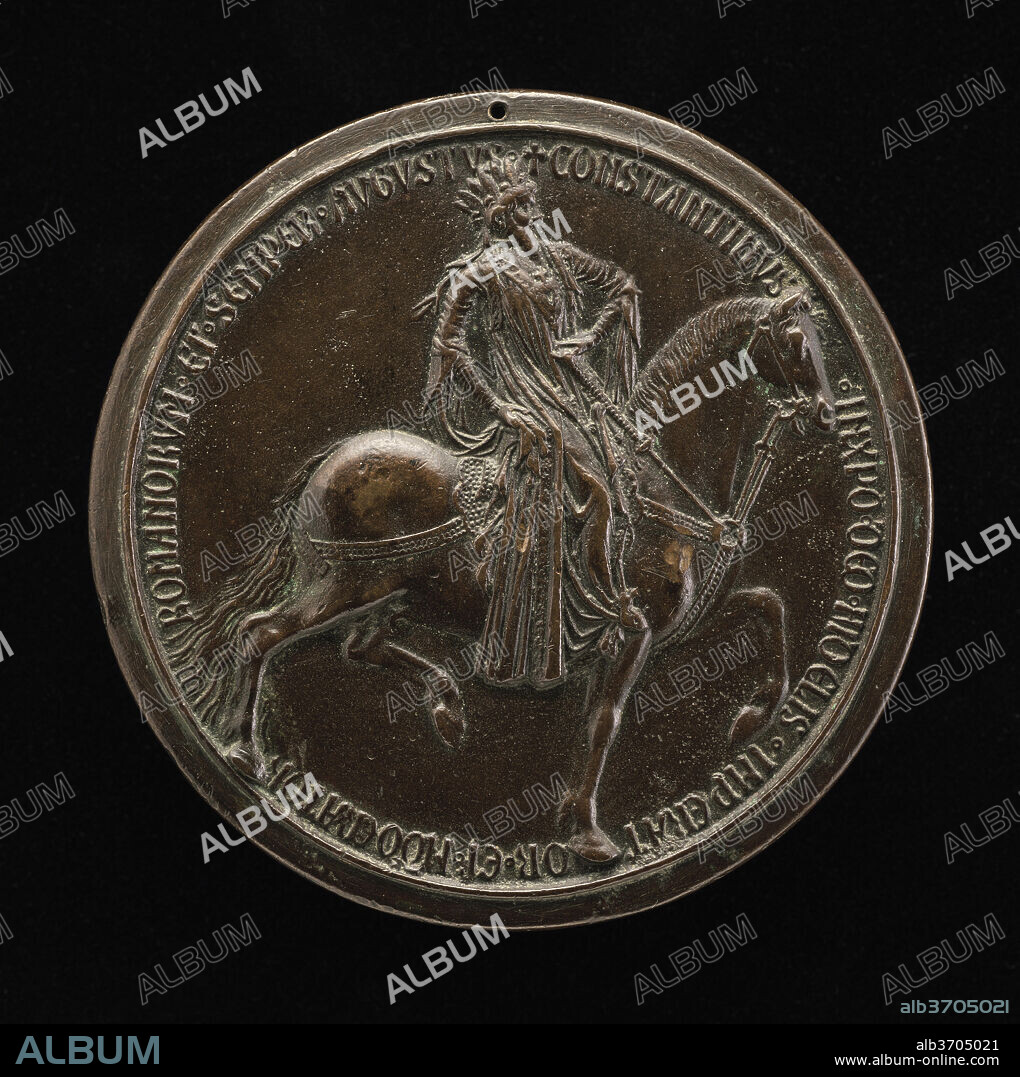 PARISIAN 15TH CENTURY. Constantine the Great, Roman Emperor 307-337 [obverse]. Dated: 1402/1413. Dimensions: overall (diameter): 9.5 cm (3 3/4 in.). Medium: bronze.