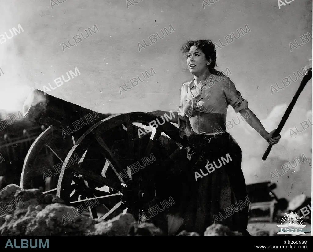 AURORA BAUTISTA in THE SIEGE, 1950 (AGUSTINA DE ARAGON), directed by JUAN  DE ORDUÑA. Copyright CIFESA. - Album alb260688