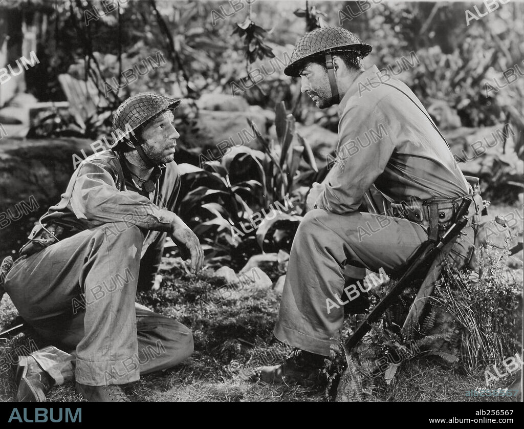 GEORGE MURPHY and ROBERT TAYLOR in BATAAN, 1943, directed by TAY GARNETT. Copyright M.G.M.