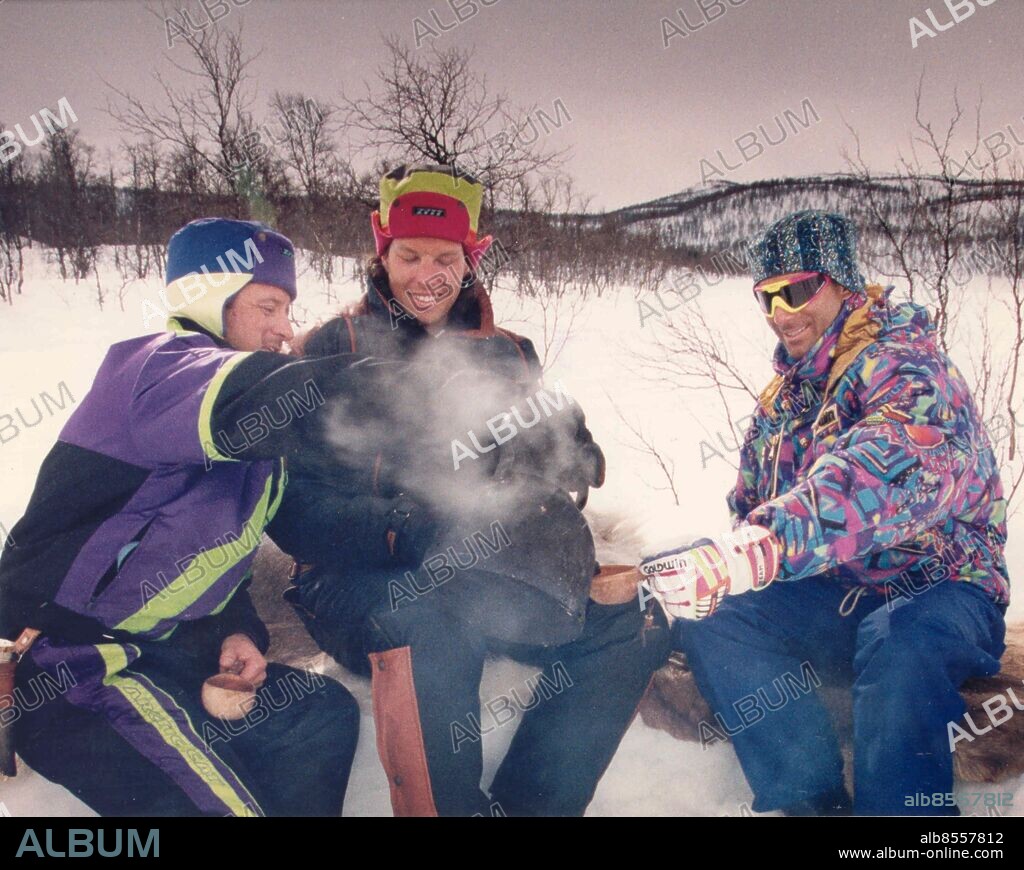 1994-01-20. Stig Strand - Thomas Fogdö - Ingemar Stenmark - slalomåkare *** Local Caption *** GP Foto: Sören Håkanlind. KAMERAREPORTAGE.