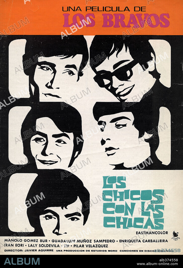 Poster of LOS CHICOS CON LAS CHICAS, 1967, directed by JAVIER AGUIRRE. Copyright ESTUDIOS MORO.