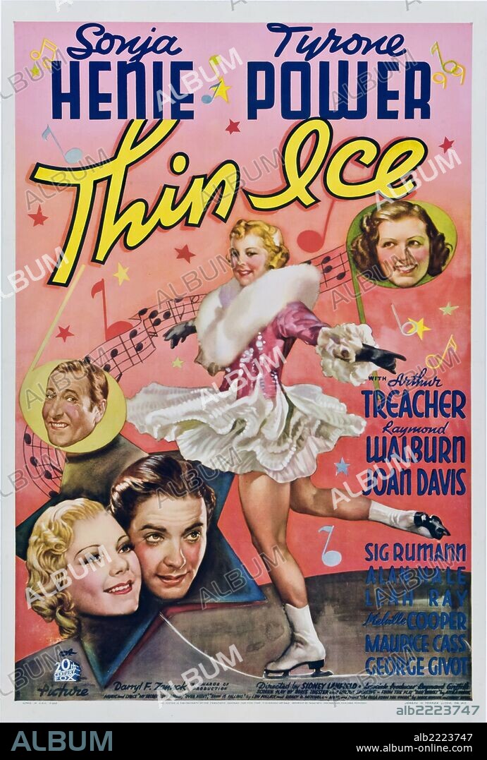 Poster of THIN ICE, 1937, directed by SIDNEY LANFIELD. Copyright 20TH CENTURY FOX.