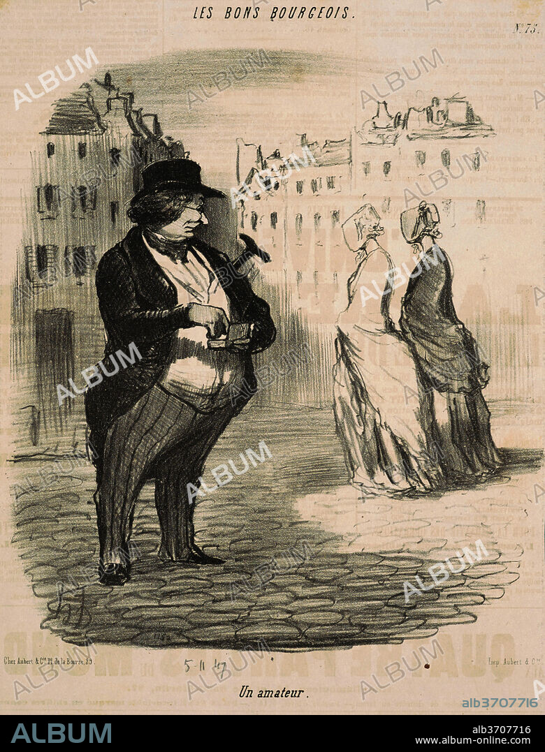 HONORé DAUMIER. Un amateur. Dated: 19th century. Medium: lithograph.