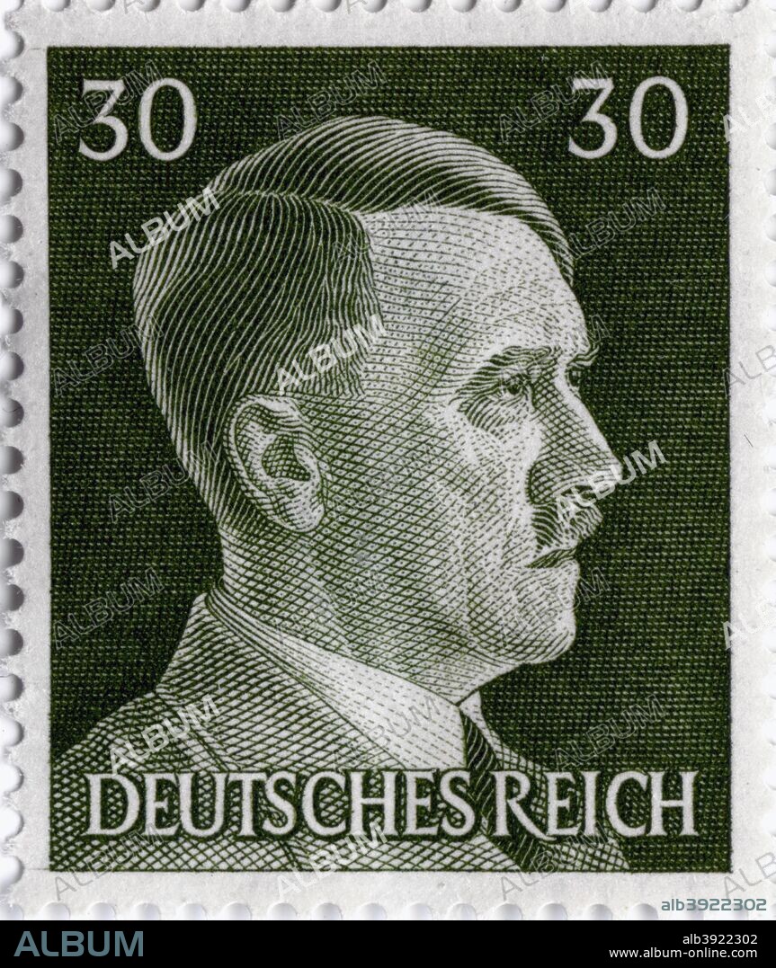 Postage stamp featuring Adolf Hitler 1889 1945 1941 1942