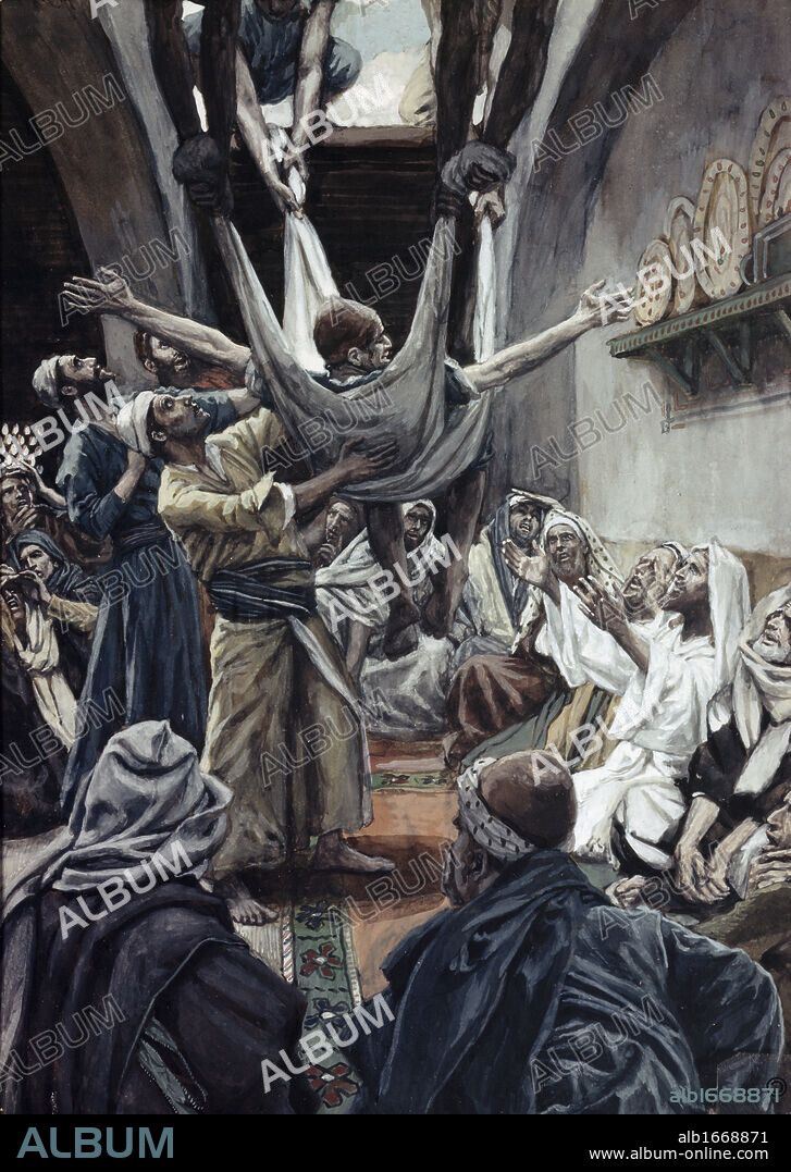 The Palsied Man Let Down Through the Roof James Tissot 1836 1902