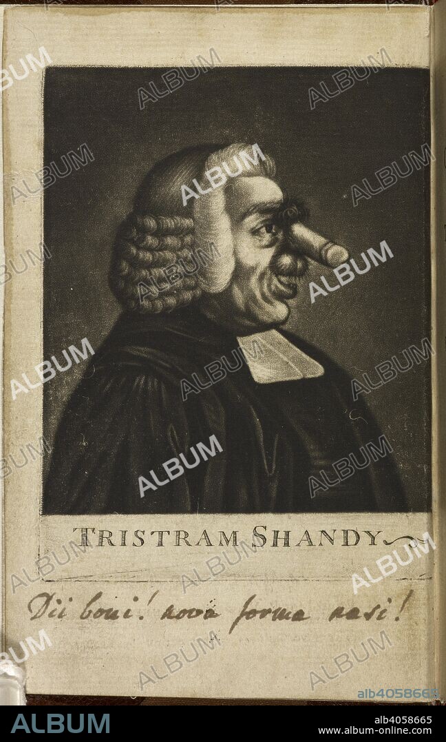 Dutch frontispiece image from the book Tristram Shandy by Laurence 