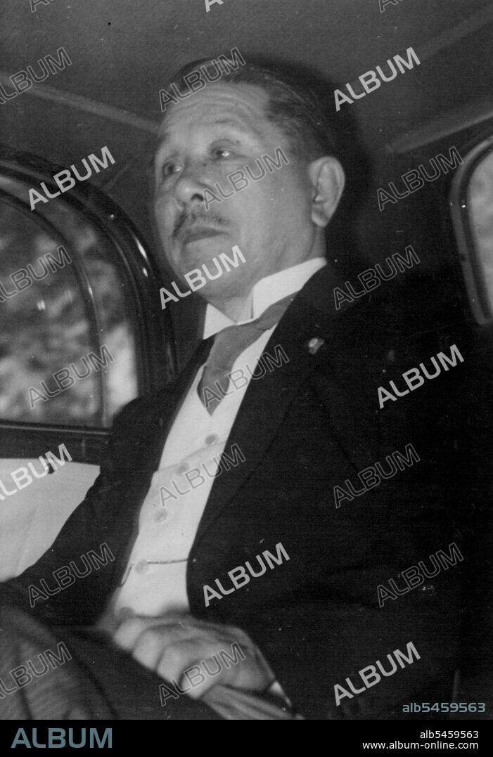 Mr Koki Hirota, former premier, is seen proceeding to the Imperial Places, where several senior statement discussed the recommendation to the Throne that Prince Fumimaro Konoe be chose as Premier. July 17, 1940. (Photo by The Domei News Photos Service).