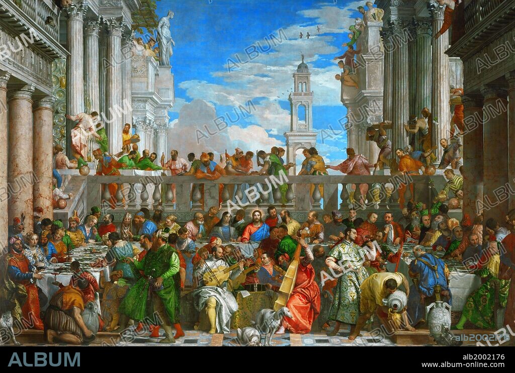 Paolo Veronese / 'Las bodas de Caná', 1563, Óleo sobre lienzo, 677 × 994 cm, P00142.