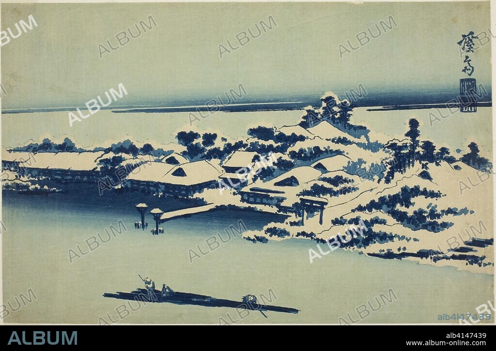 Snow on the Sumida River. Keisai Eisen; Japanese, 1790-1848. Date: 1830-1834. Dimensions: 23.8 x 36.2 cm (9 5/16 x 14 1/4 in.). Color woodblock print; oban. Origin: Japan.