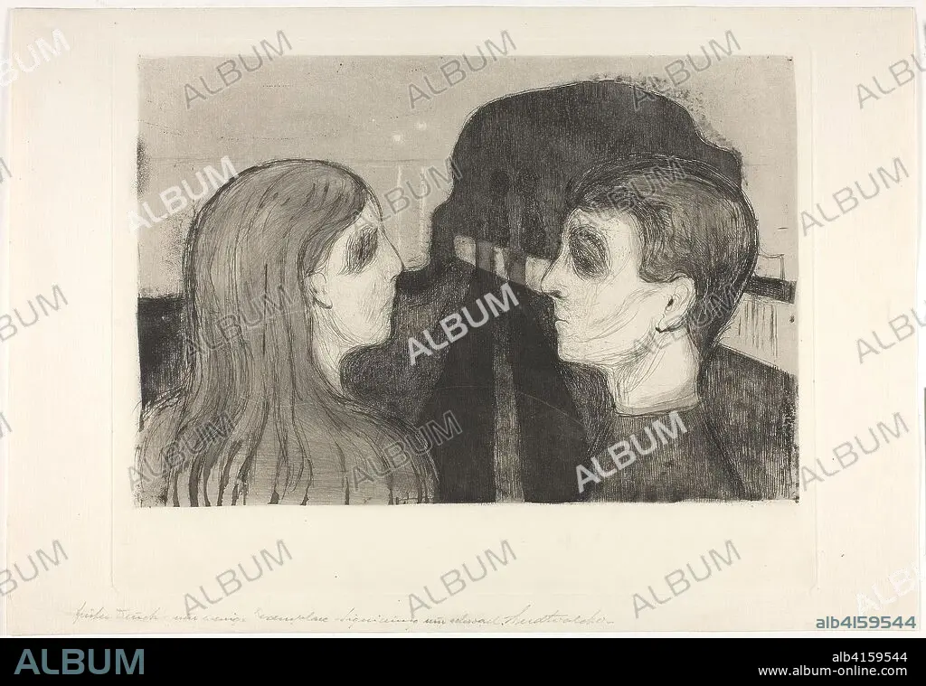 Attraction II. Edvard Munch; Norwegian, 1863-1944. Date: 1895 ...