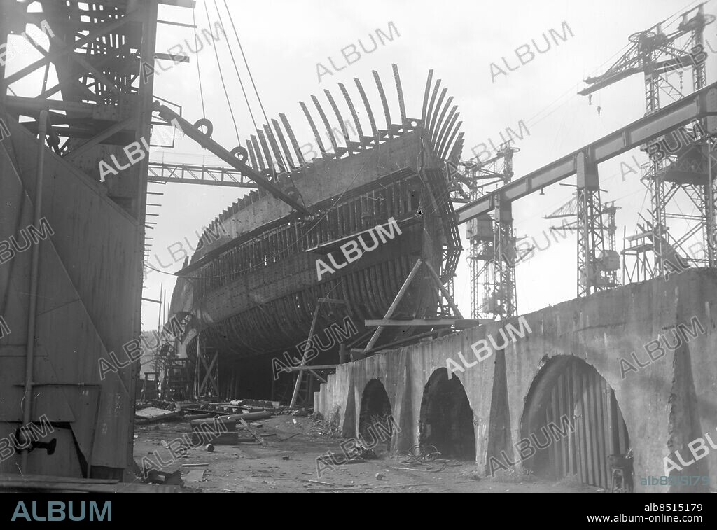 Göteborg - 1924-09-12 - Nybygge på Lindholmens varv på Hisingen ...