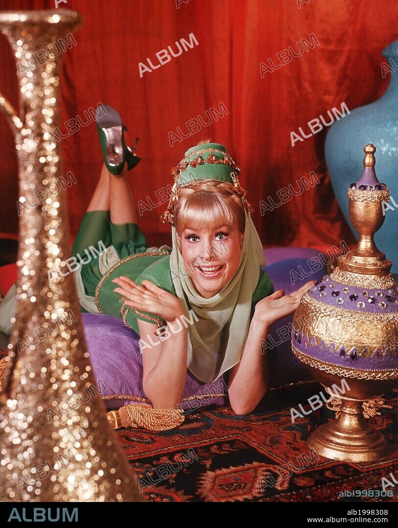 BARBARA EDEN in I DREAM OF JEANNIE, 1965, directed by CLAUDIO GUZMAN and HAL COOPER. Copyright SCREEN GEMS.