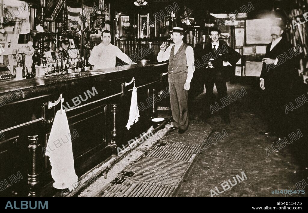 Steve Brodie in his bar the New York City Tavern New York City