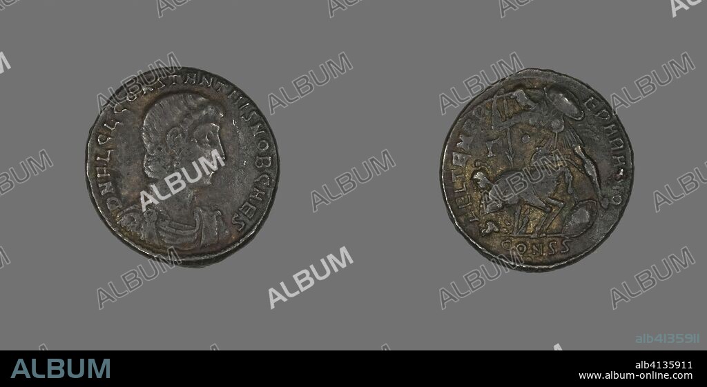 ANCIENT ROMAN. Coin Portraying Emperor Constantine II or Emperor Constantius Gallus. Roman. Date: 317 AD-354 AD. Dimensions: Diam. 2.3 cm; 5.37 g. Bronze. Origin: Roman Empire.