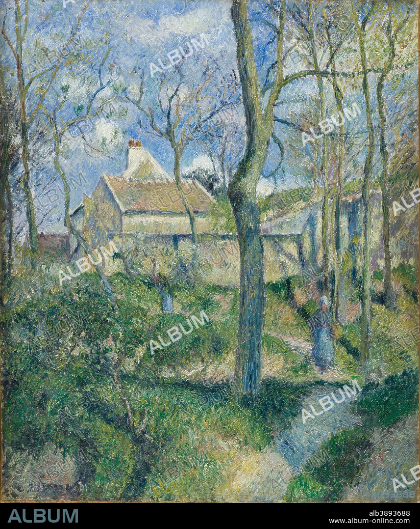 CAMILLE PISSARRO. The Path to Les Pouilleux, Pontoise. Date/Period: 1881. Painting. Painting, oil on canvas. Height: 560 mm (22.04 in); Width: 470 mm (18.50 in).