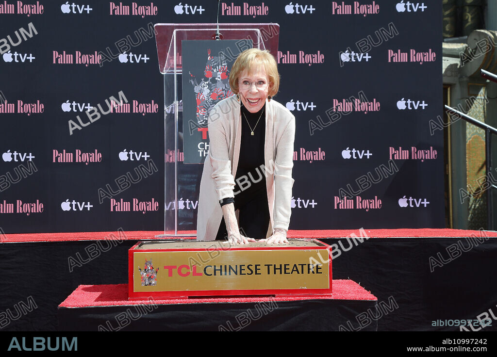 June 20, 2024, Los Angeles, California, USA: Carol Burnett at a ceremony honoring Carol Burnett with hand and foot prints at the TCL Chinese Theatre IMAX. (Credit Image: © Nina Prommer/ZUMA Press Wire).