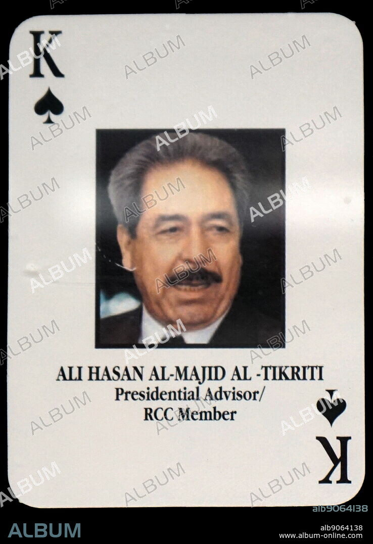 Most-wanted Iraqi playing cards - Ali Hasan Al-Majid Al-Tikriti 