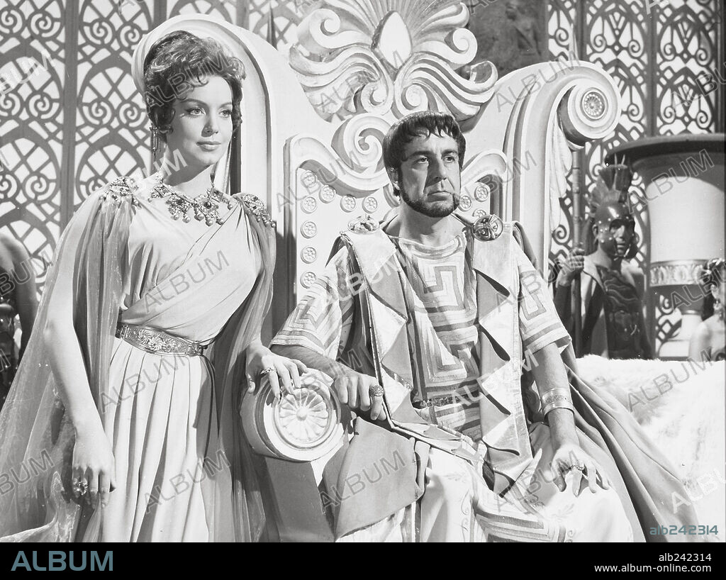 FERNANDO REY and GLORIA MILLAND in GOLIATH AGAINST THE GIANTS, 1961 (GOLIAT CONTRO I GIGANTI), directed by GUIDO MALATESTA. Copyright FILMAYER.