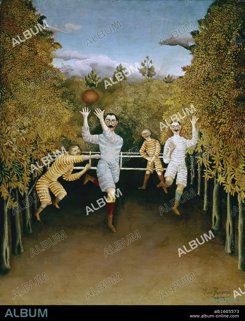 Henri Rousseau The football players Leggings by Alexandra_Arts