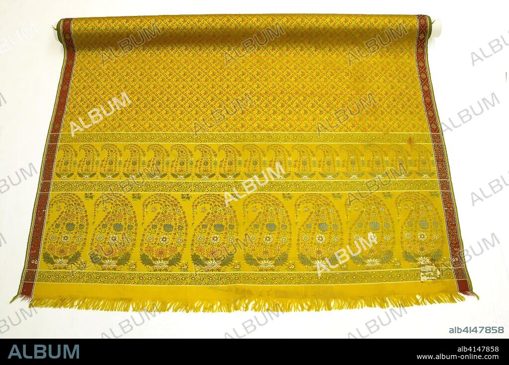 Sari. India, Tamil Nadu, Ayyampettai. Date: 1820. Dimensions: 734 x 112.4 cm (289 x 44 1/4 in.). Silk and cotton, compound satin weave. Origin: India.