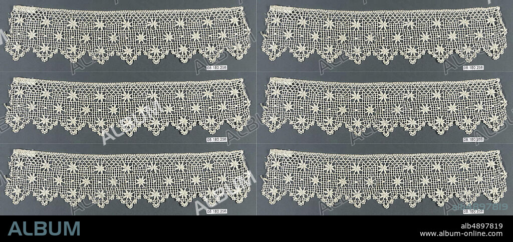 Fragment of bobbin lace, French