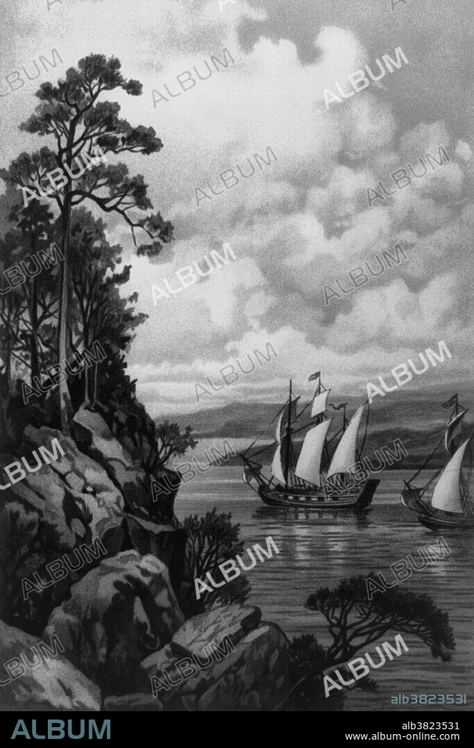 Jacques Cartier Ascending the St. Lawrence 1535 Album alb3823531