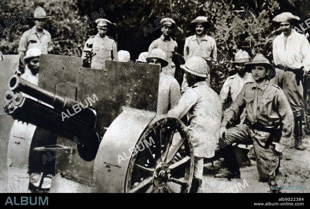 Paraguayan gun battery during the Chaco War 1932 1935 Album