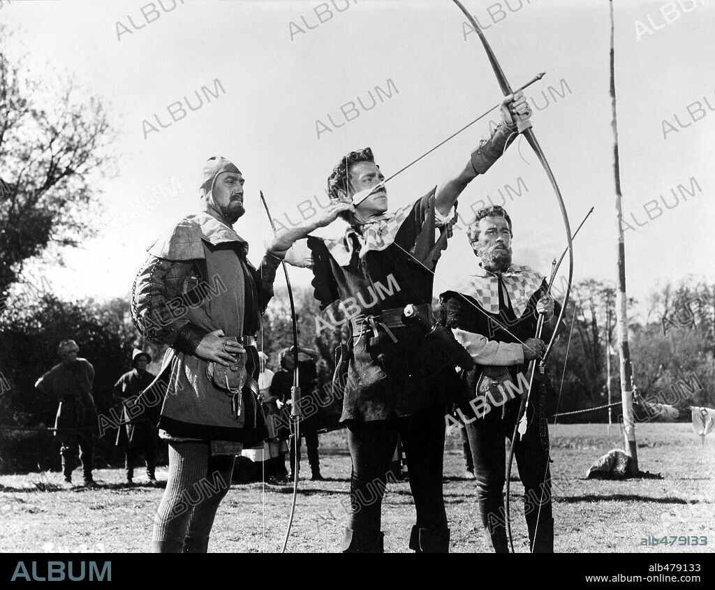 RICHARD TODD in THE STORY OF ROBIN HOOD AND HIS MERRIE MEN, 1952, directed by KEN ANNAKIN. Copyright WALT DISNEY PRODUCTIONS.