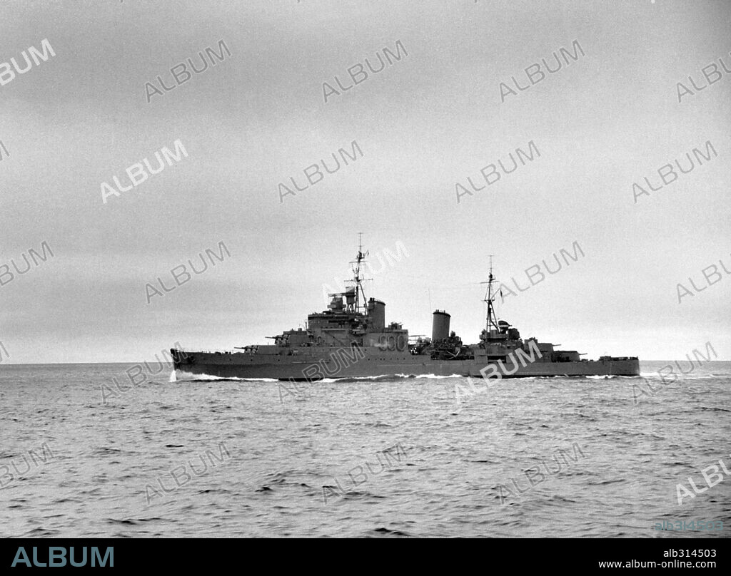 Royal Navys' HMS Manchester battleship and an anglo american battleship fleet covered convoys going to and coming from North Russia. 9/7/1942.