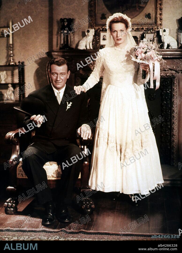 JOHN WAYNE und MAUREEN O'HARA in THE QUIET MAN, 1952, unter der Regie von JOHN FORD. Copyright REPUBLIC PICTURES.