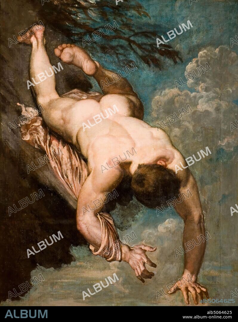 Manlius Hurled From The Rock, 1818 By William Etty, Oil Painting, Nude,  Male, Roman history. - Album alb5064625