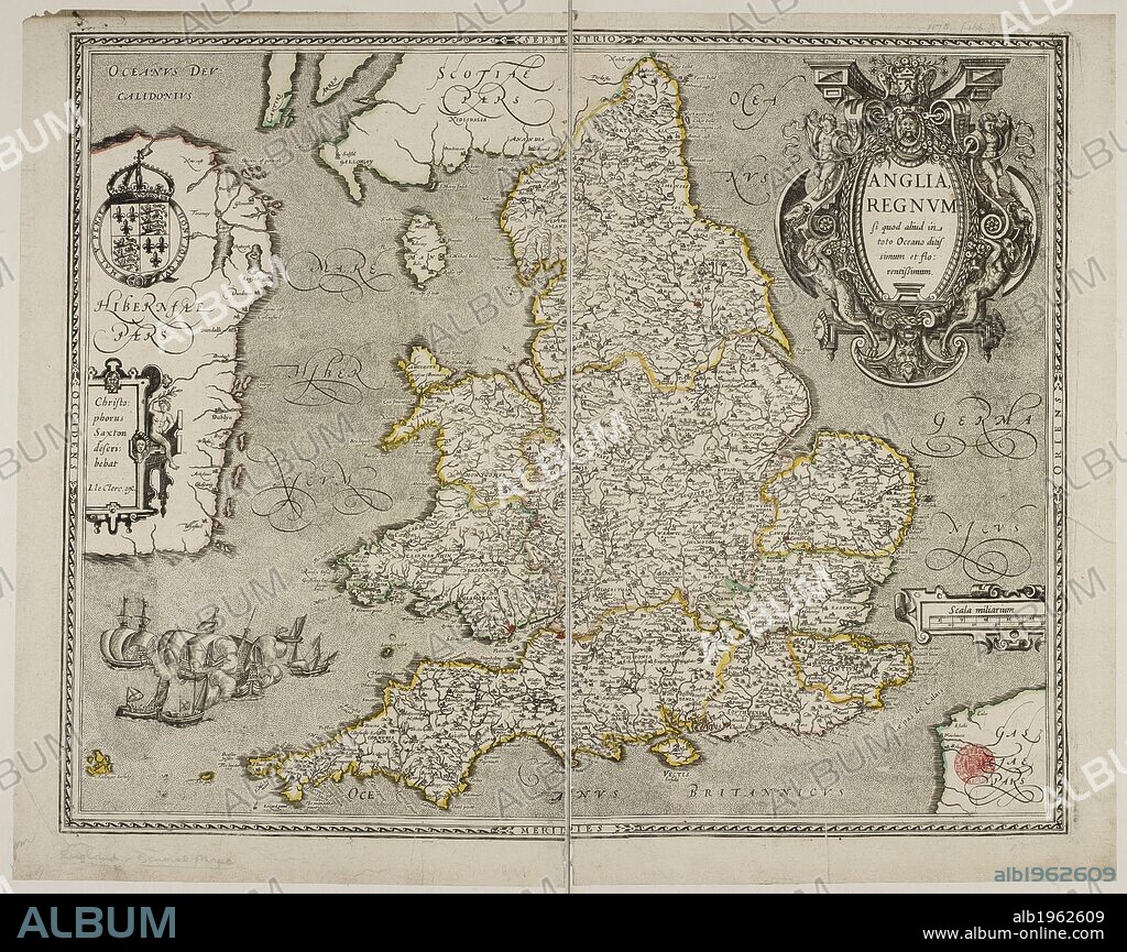 SPEED J. Map of the Anglia Regnvm, the Kingdome of England and Wales. . A New Map of the Kingdome of England ... and Principality of Wales. England. A New Map of the Kingdome of England ... and Principality of Wales, taken out of I. S[peed] ... Scale of English miles, 30[ = 30 mm.]. Source: Maps* 1175 (116). Language: Latin.