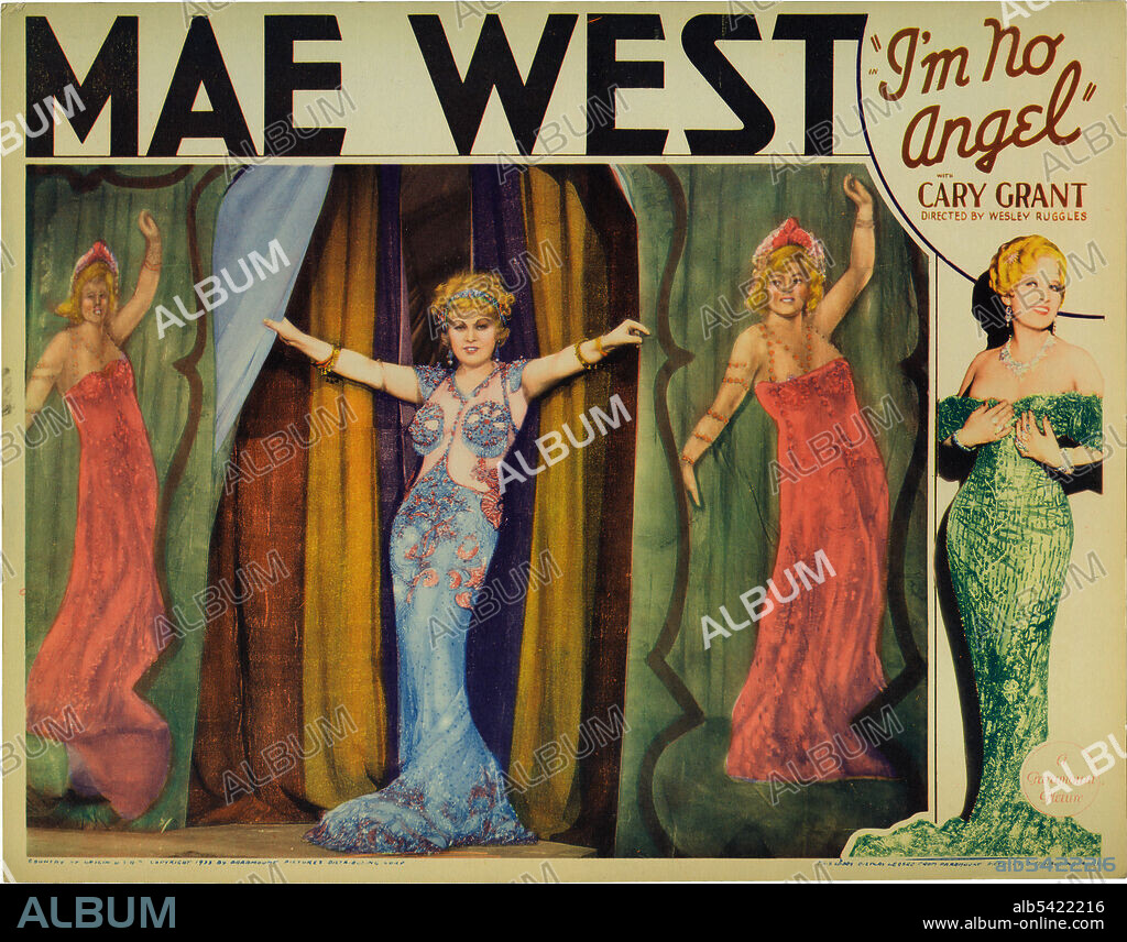 MAE WEST in I'M NO ANGEL, 1933, directed by WESLEY RUGGLES. Copyright PARAMOUNT PICTURES.