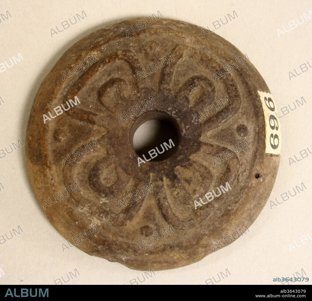 Spindle Whorl. Culture: Mexican. Dimensions: Diameter 2-7/32 in.. Date: 10th-early 16th century.