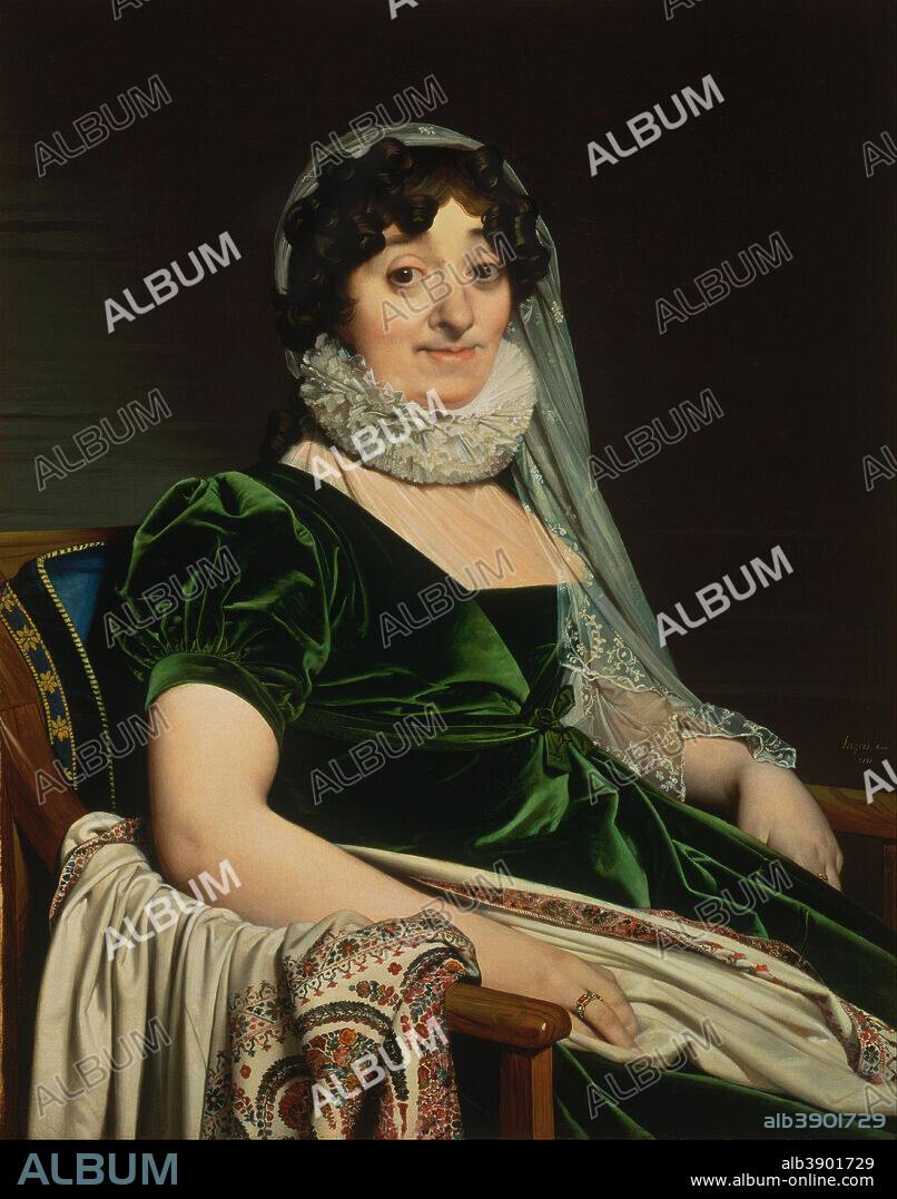 JEAN AUGUSTE DOMINIQUE INGRES. Portrait of the Countess of Tournon. Date/Period: 1812. Painting. Oil on canvas Oil on canvas. Height: 924.56 mm (36.40 in); Width: 732.54 mm (28.84 in).