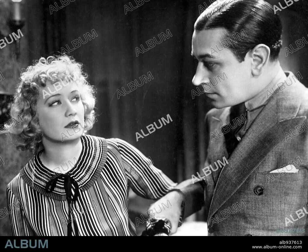 GEORGE RAFT and MIRIAM HOPKINS in DANCERS IN THE DARK, 1932, directed by DAVID BURTON. Copyright PARAMOUNT PICTURES.