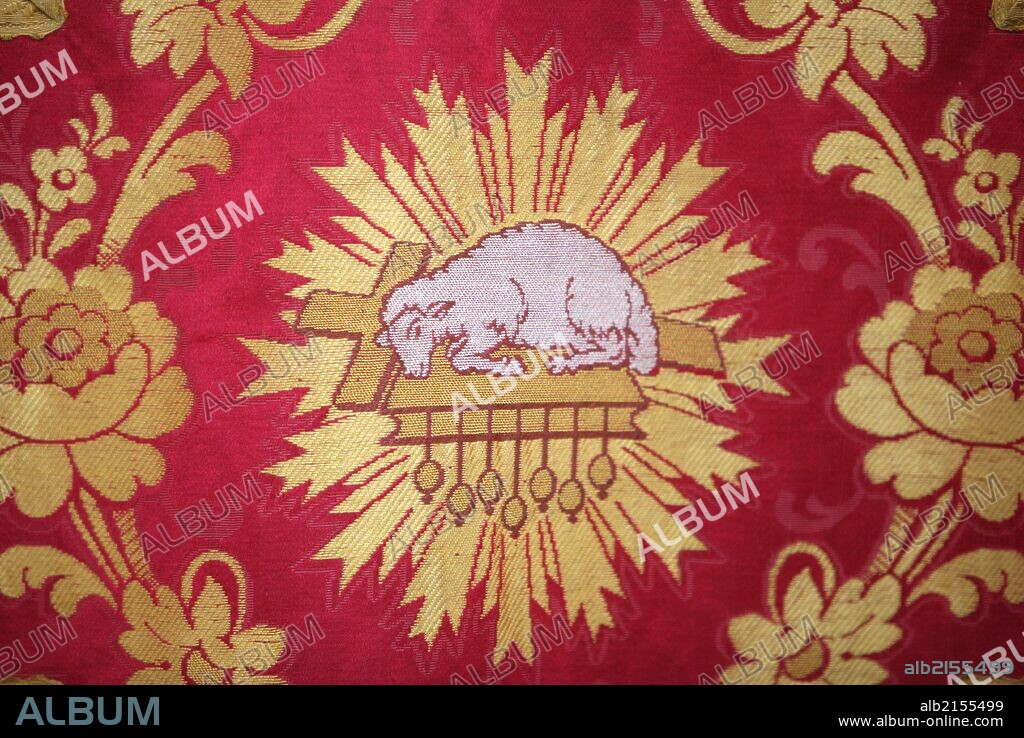 Lamb of God on a priest's chasuble.