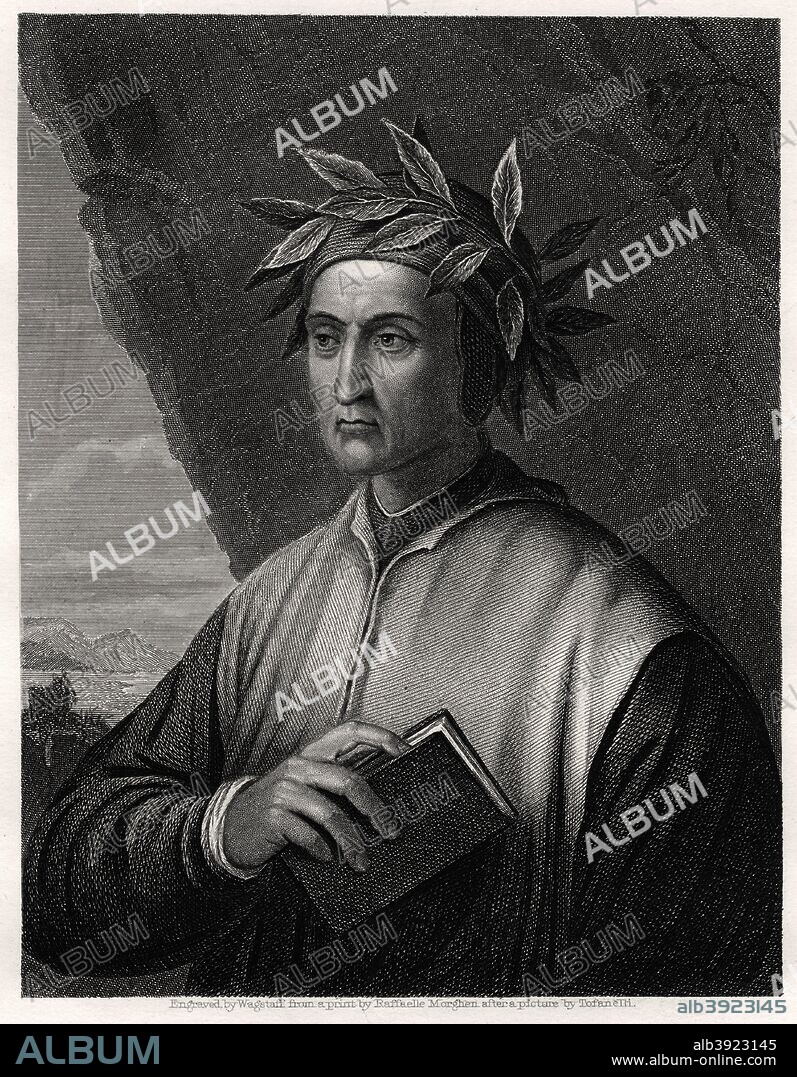 Dante Alighieri Italian poet 19th century. Artist Wagstaff