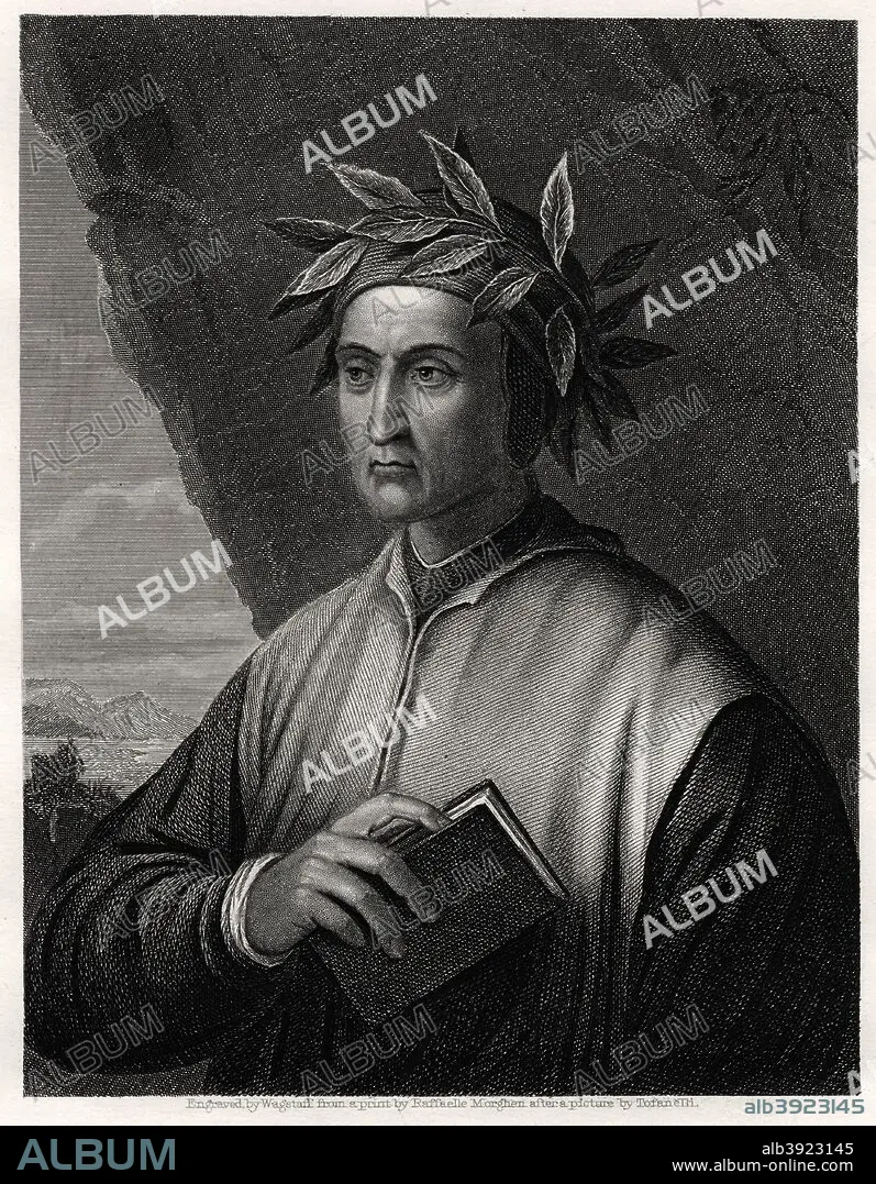 Dante Alighieri Italian poet 19th century. Artist Wagstaff