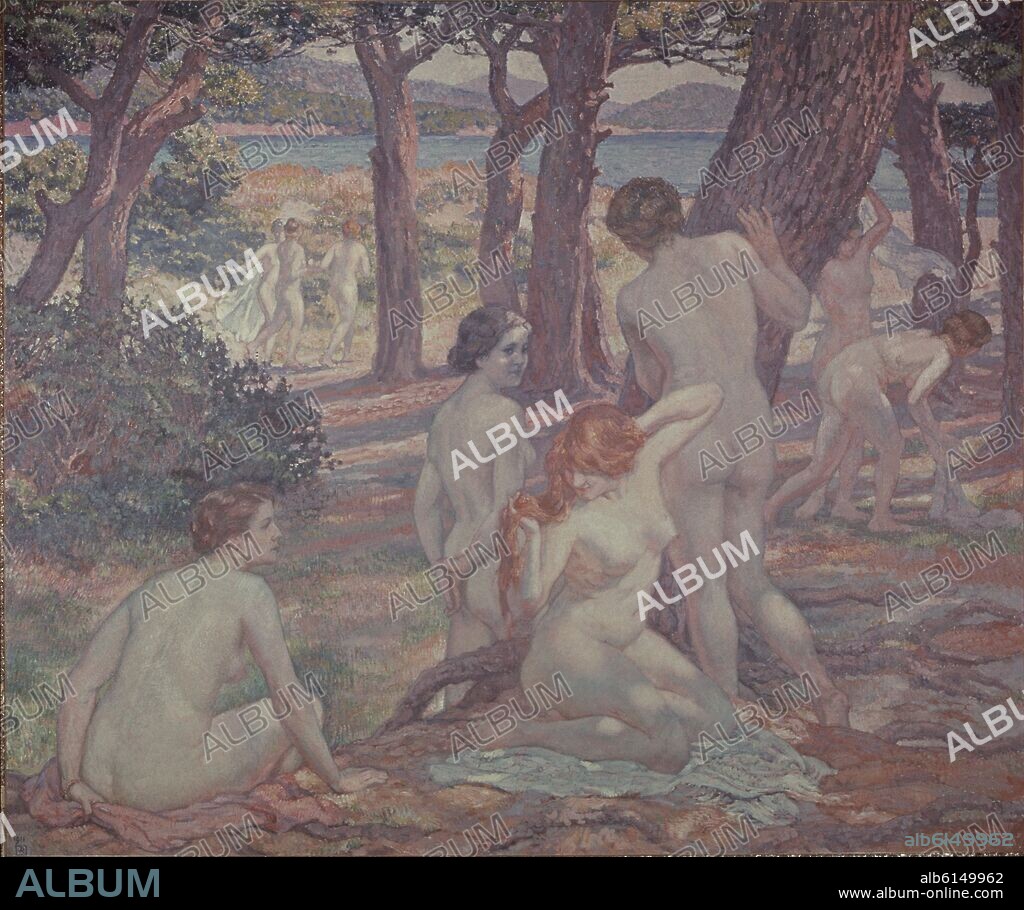 THÉO VAN RYSSELBERGHE. DESNUDOS EN LA PLAYA - NEOIMPRESIONISMO BELGA -  Album alb6149962